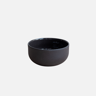 KUMO Cappuccino Tasse Grau/Schwarz handgedreht ca. 220 ml Steinzeug