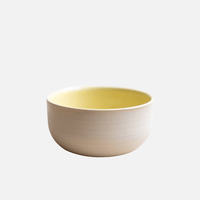 KUMO Flat White Ceramic Mug Yellow – Handmade — Ansicht 1