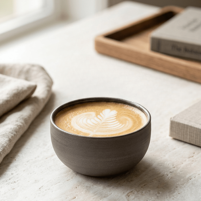KUMO Flat White Tasse grau/schwarz — Ansicht 2