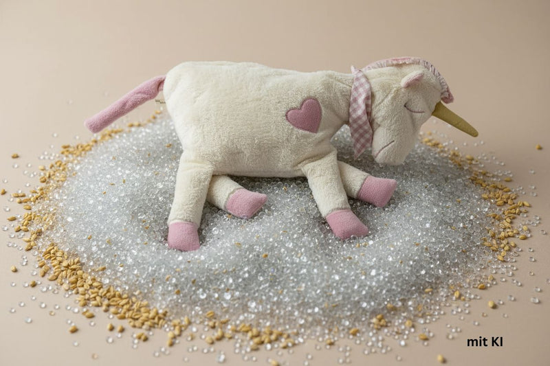 Bio Kuscheltier Einhorn XXL – Hirsefüllung, handgefertigt — Ansicht 4
