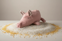 Kuschelkissen Schwein aus Bio-Baumwolle – Handgefertigt mit Spelzfüllung — Ansicht 10