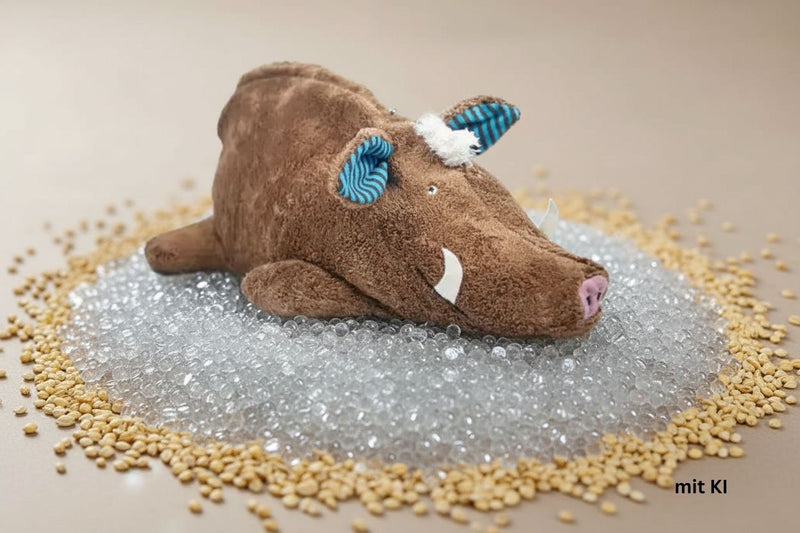 Großes Kuscheltier Wildschwein – Bio GOTS | Hirse-Inlett | Gewichtet — Ansicht 10