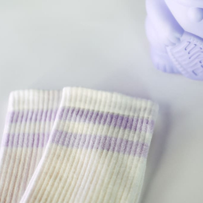 lavender cream organic cotton socks – handmade in the EU — Ansicht 3