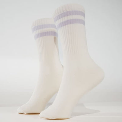 lavender cream organic cotton socks – handmade in the EU