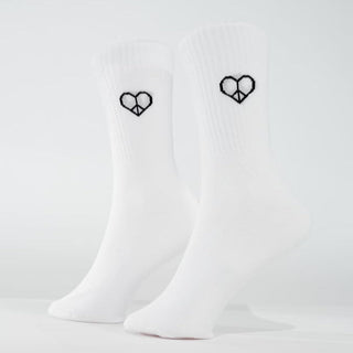 Love & Peace Statement Socken am Fußmodell