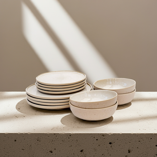 Eelina Stoneware Dinnerware Set – Handcrafted in Portugal