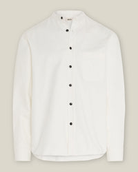 Stand-Up Collar Herringbone Shirt – 100% Organic Cotton, handmade Portugal — Ansicht 3