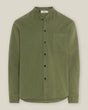 Stand-Up Collar Herringbone Shirt – 100% Organic Cotton, handmade Portugal