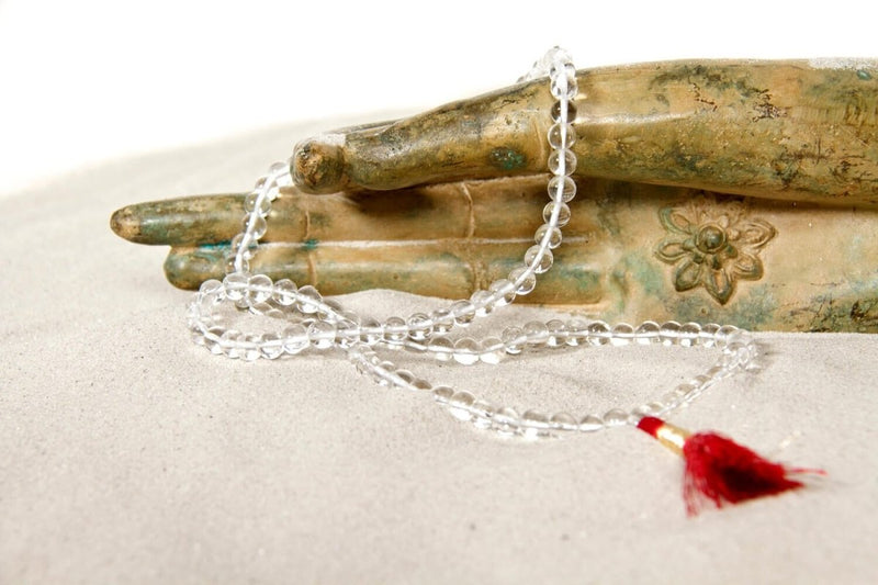 Mala Rock Crystal 108 Beads – AA Quality Meditation — Ansicht 2