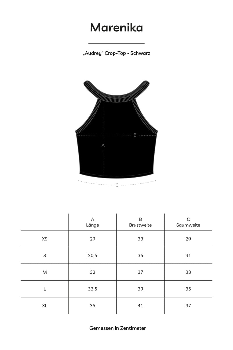 Crop Top AUDREY Organic Cotton Black S M L XL — Ansicht 6
