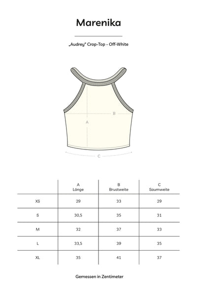 Crop Top AUDREY Organic Cotton Sage S M L XL