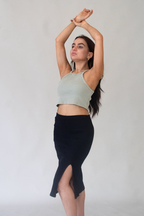 Crop Top AUDREY Organic Cotton Sage S M L XL