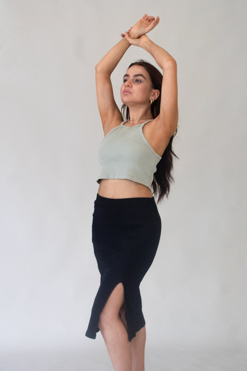 Crop Top AUDREY Organic Cotton Sage S M L XL — Ansicht 2