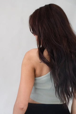 AUDREY Crop Top – Organic Cotton | Sage | Comfort &amp; Style