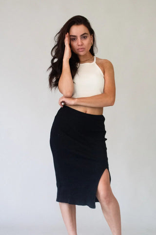 AUDREY Crop Top – Organic Cotton | Ecru | Opaque &amp; Versatile