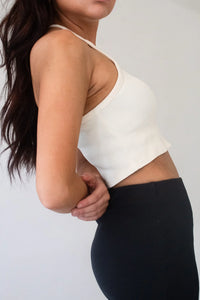Crop Top AUDREY Organic Cotton Ecru Sustainable Fashion — Ansicht 2