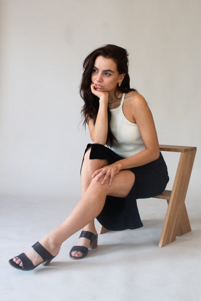 Crop-Top AUDREY Bio-Baumwolle Ecru blickdicht