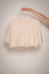 Crop-Top ELISA – Bio-Baumwolle Beige — Ansicht 2