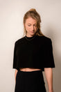 Crop Top ELISA Organic Cotton Black opaque versatile