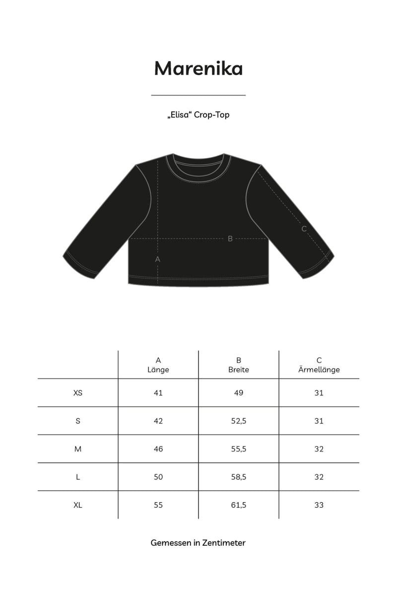 Crop Top ELISA Organic Cotton Black opaque versatile — Ansicht 6