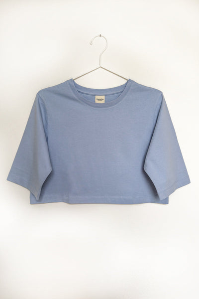 Crop Top ELISA Organic Cotton Light Blue Opaque
