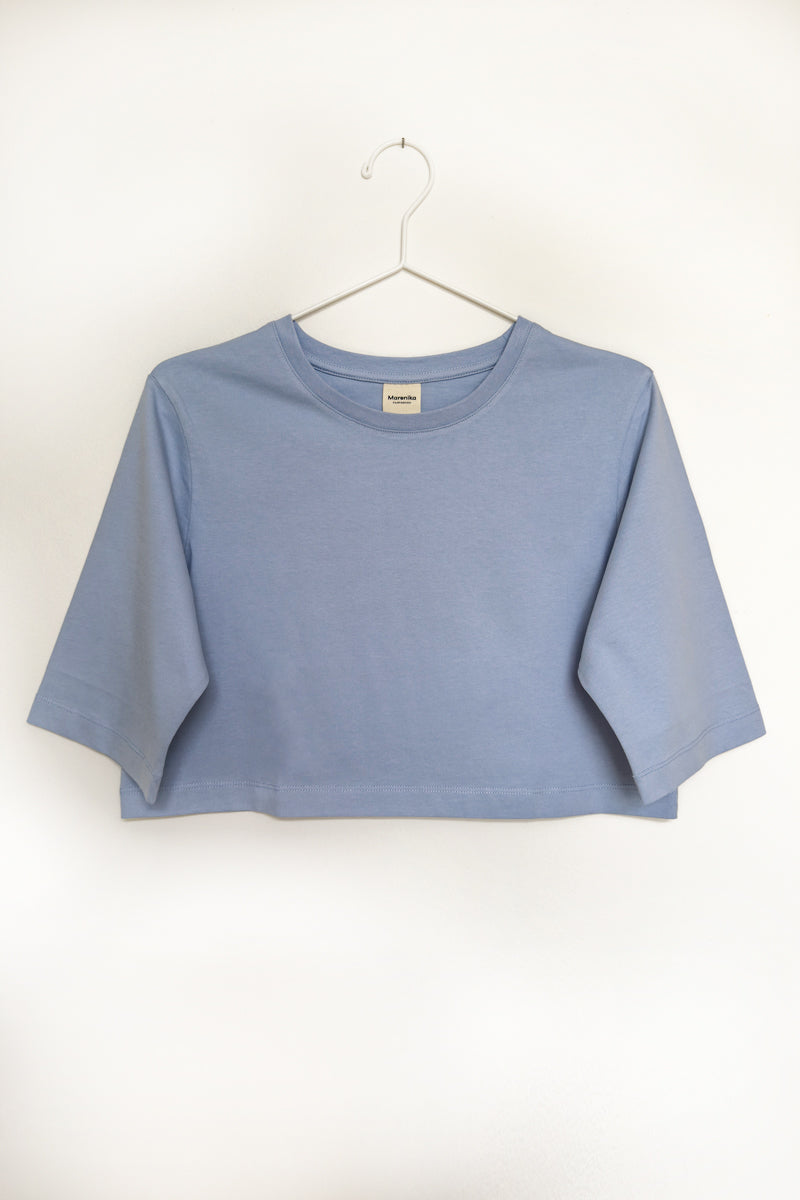 Crop Top ELISA Organic Cotton Light Blue Opaque — Ansicht 4