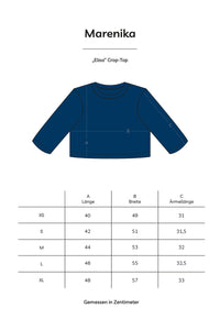 Crop-Top ELISA – Bio-Baumwolle, blickdicht, Navy — Ansicht 5