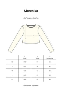 Langarm Crop-Top ELLA – Bio-Baumwolle Off-White — Ansicht 5