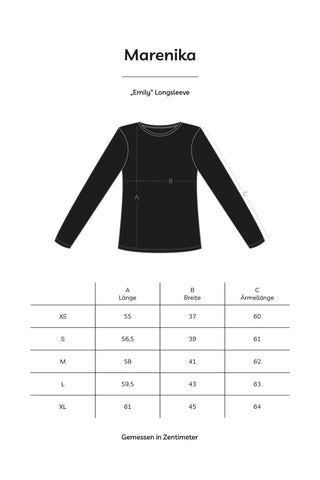 Round-neck long-sleeve EMILY – Organic cotton | Black | Cozy &amp; wearable all year round