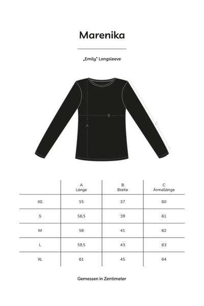 Round Neck Longsleeve EMILY Organic Cotton Black
