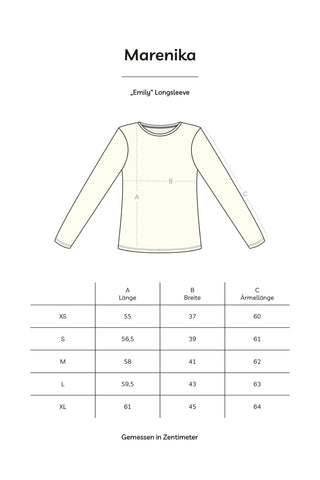 Rundhals Longsleeve EMILY – Bio-Baumwolle | Weiß | Ganzjähriger Komfort