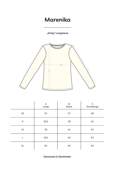 Round Neck Long Sleeve EMILY Organic Cotton White