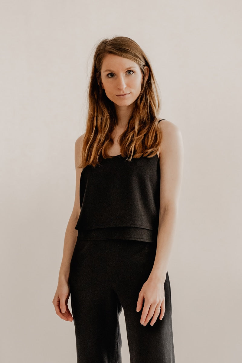 Top EMMA Tencel Black – elegant women's basic sustainably produced — Ansicht 3