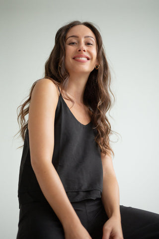 Top EMMA Tencel Black – elegant women's basic sustainably produced