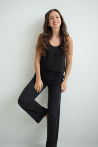 Top EMMA Tencel Black – elegant women's basic sustainably produced — Ansicht 2