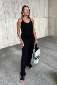 Marlene Trousers LENI Tencel Black – Elegant comfort, sustainable — Ansicht 5