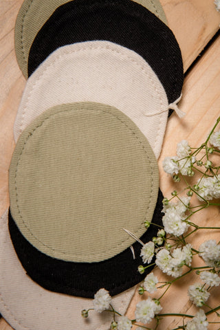 Cotton pad 'Liv' organic cotton beige - reusable set of 10
