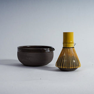 Matcha Set Grau-Schwarz – Handgemacht | Minimalistisch | Steinzeug