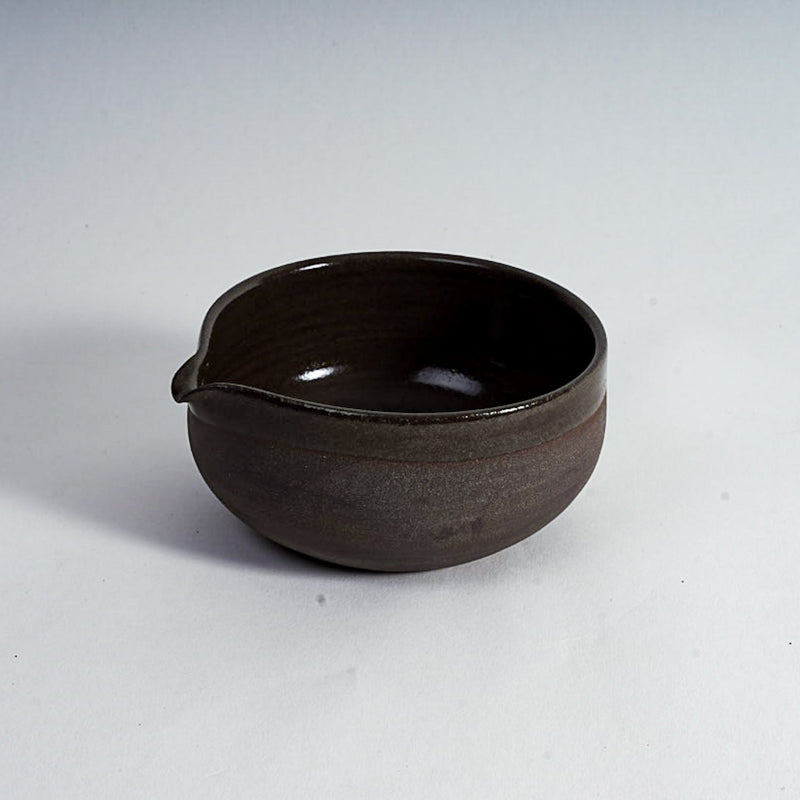 Matcha Set Grey-Black Handmade – Chawan & Whisk Stand Stoneware — Ansicht 6