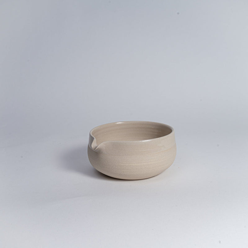 Matcha Chawan Beige hand-thrown stoneware approx. 400 ml — Ansicht 5