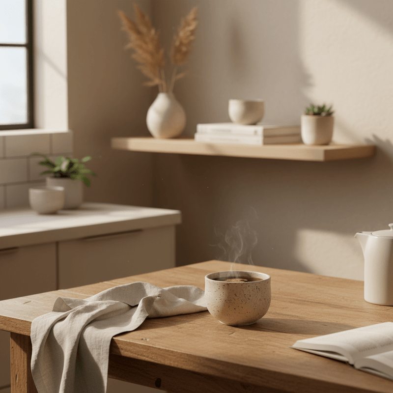 Ocha Teetasse mit Spots – Handgemacht Beige Ton 325 ml — Ansicht 7