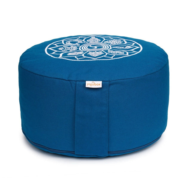 Meditationskissen Glückssitz® – 8 Glückverheißende Symbole, Buchweizen