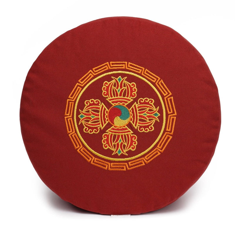 Meditationskissen Glückssitz® Doppeldorje – 15–20 cm verstellbar, Buchweizenschalen — Ansicht 4