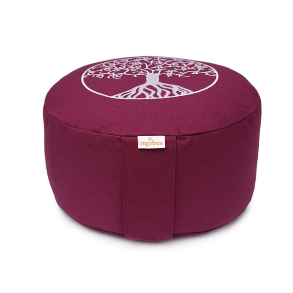 Meditationskissen Glückssitz® Lebensbaum – Baumwolle & Buchweizenschalen