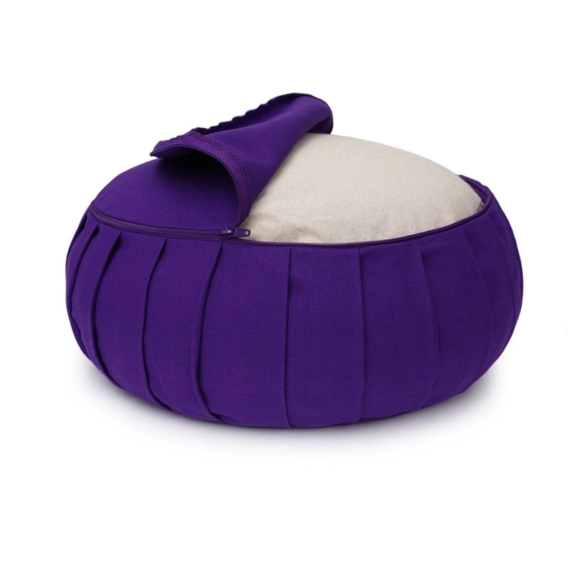 Meditationskissen Zafu BASIC mit ZIP – Buchweizenschalen, 31 cm — Ansicht 43