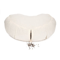 Meditationskissen Zafu ZEN Halbmond BASIC mit ZIP – Buchweizenschalen, 100% Baumwolle — Ansicht 11