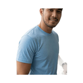 Men's Unbranded Light Blue Crew Neck T-Shirt - Size Medium