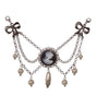 Women's Bodice Chain with Gem, Pearl Drops & Bows | 3-row, 15 cm