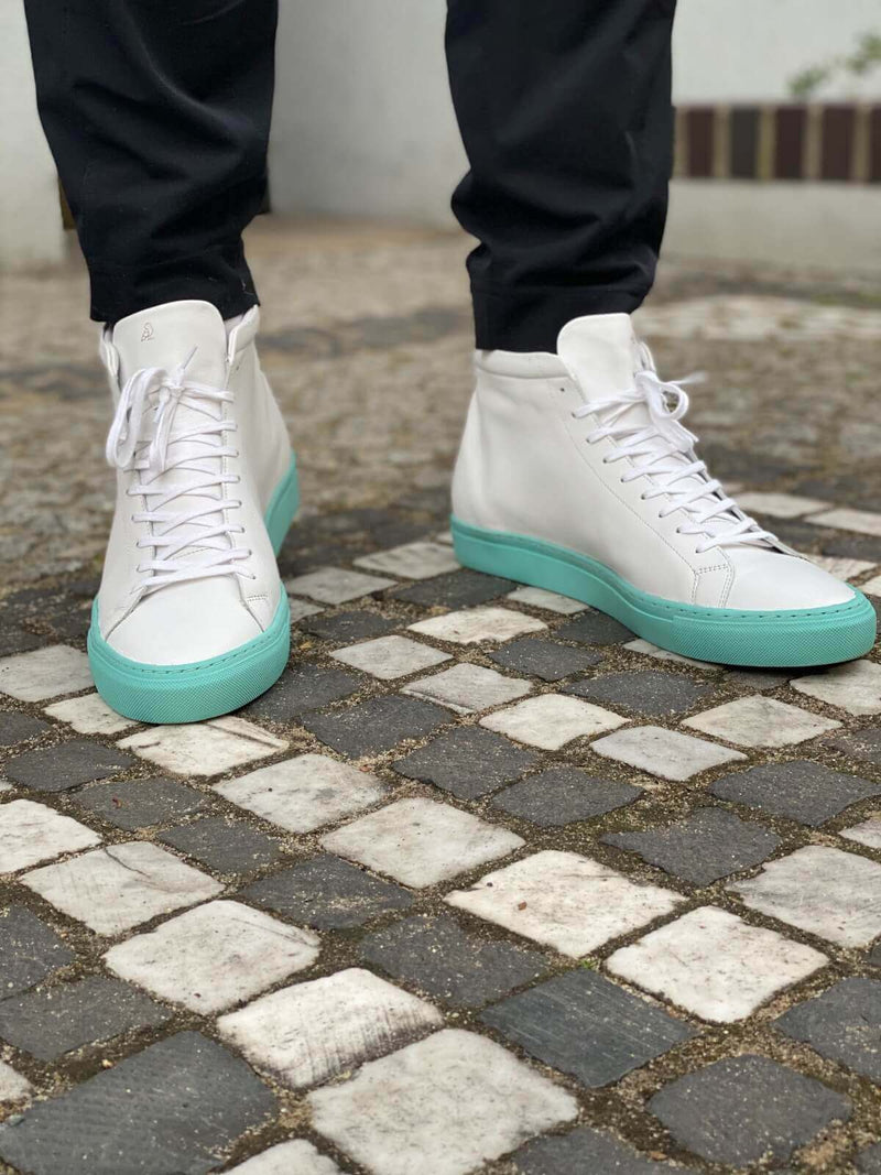 kūlson Ocean Sneaker Dunkelblaues Rindsleder Handmade Portugal — Ansicht 7