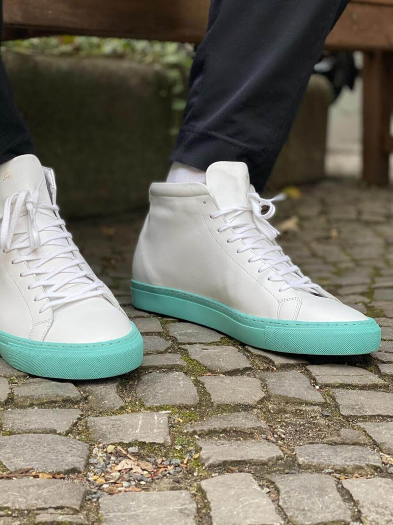 kūlson Ocean Sneaker Dunkelblaues Rindsleder Handmade Portugal — Ansicht 8